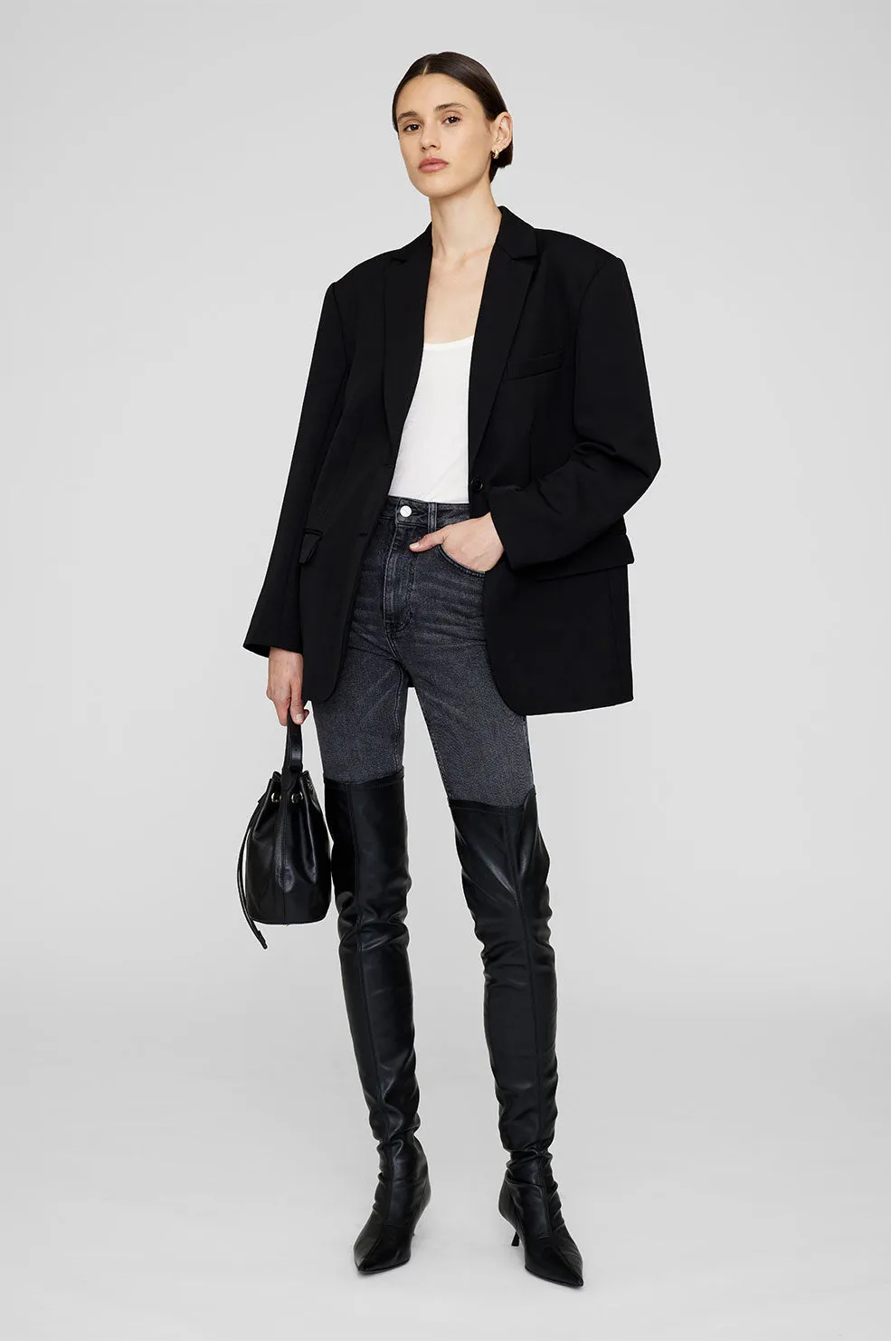 Over The Knee Hilda Boots - Black