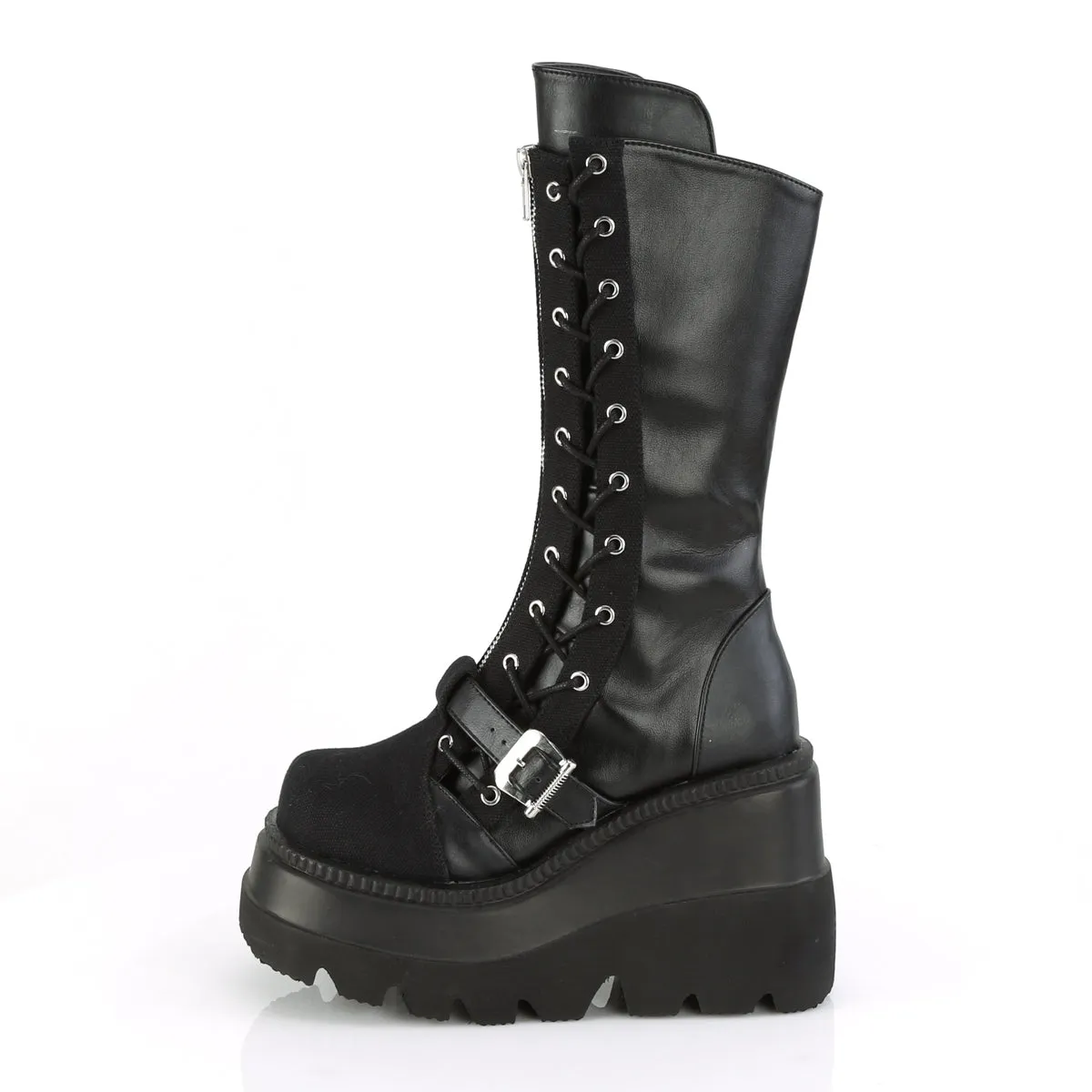 Panzer Canvas Platform Boots