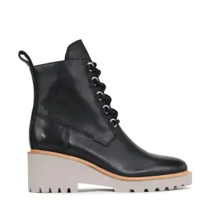 PAYSON LEATHER WEDGE ANKLE BOOTS