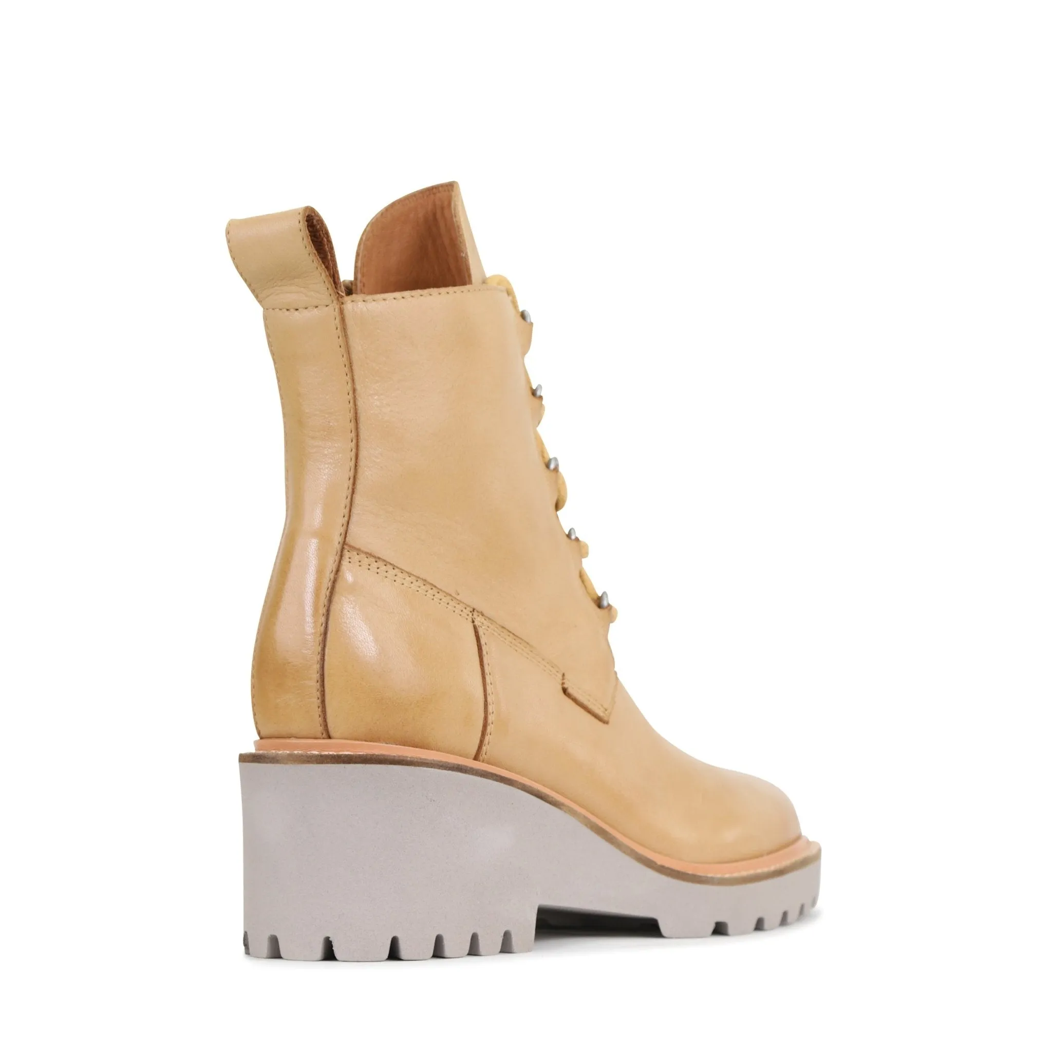 PAYSON LEATHER WEDGE ANKLE BOOTS