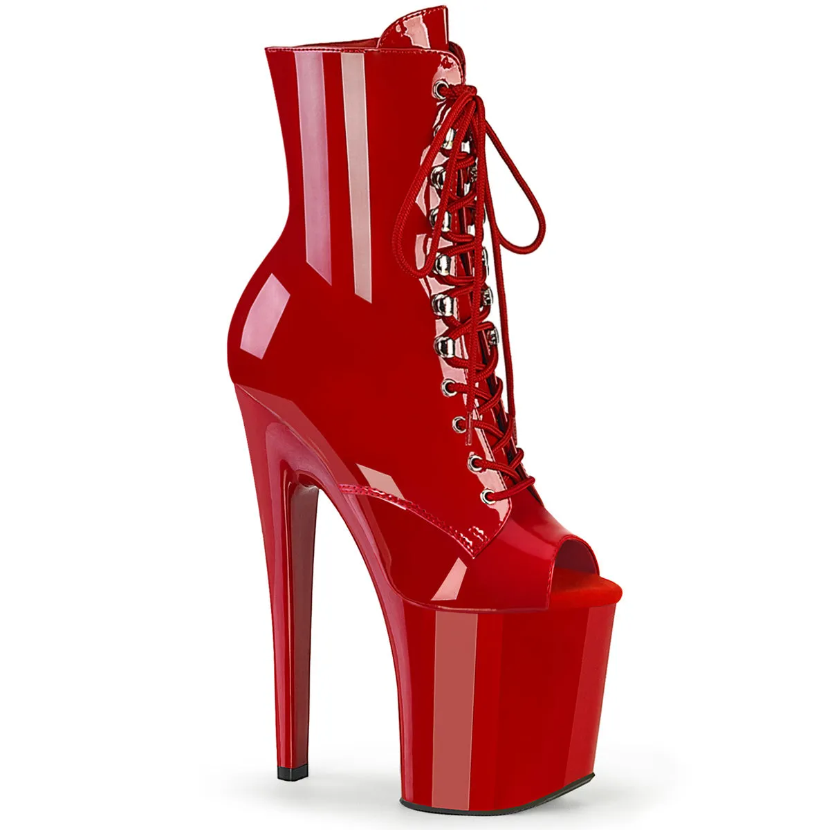 Peeptoe Platform Ankle Boots 8" heel