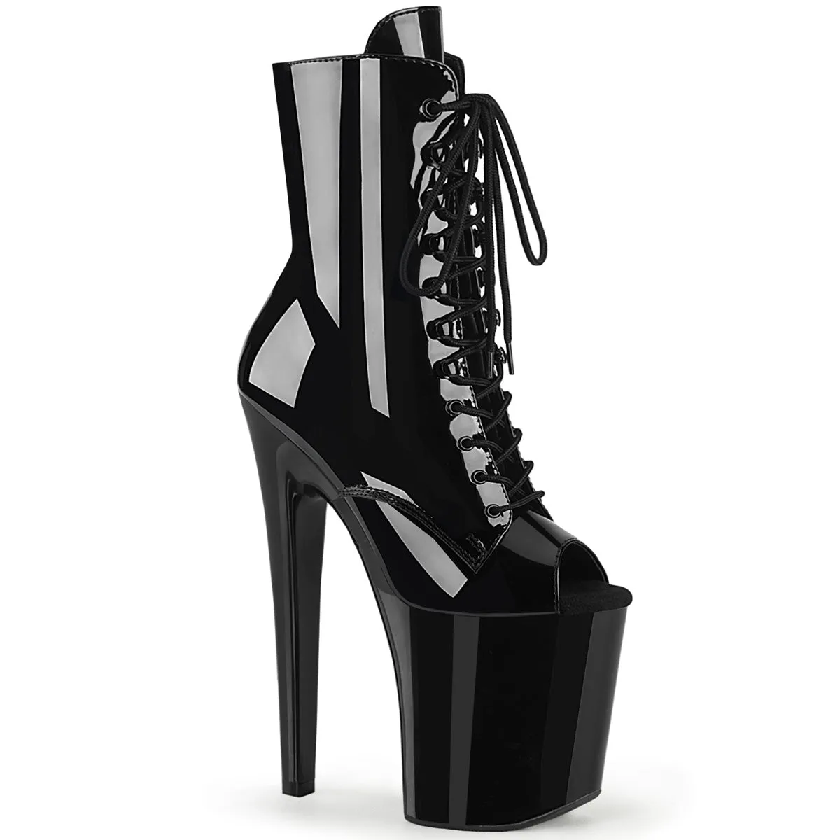 Peeptoe Platform Ankle Boots 8" heel
