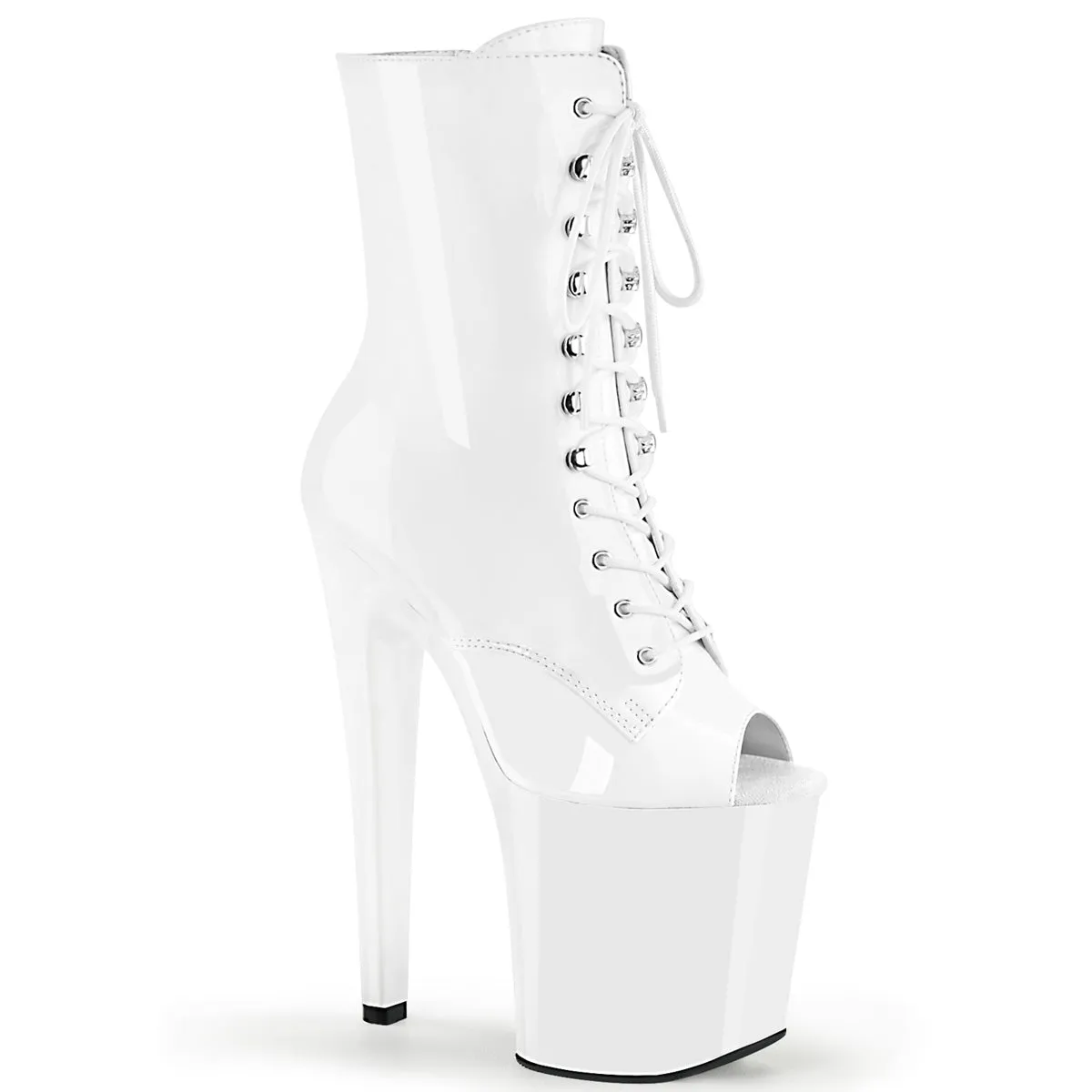 Peeptoe Platform Ankle Boots 8" heel