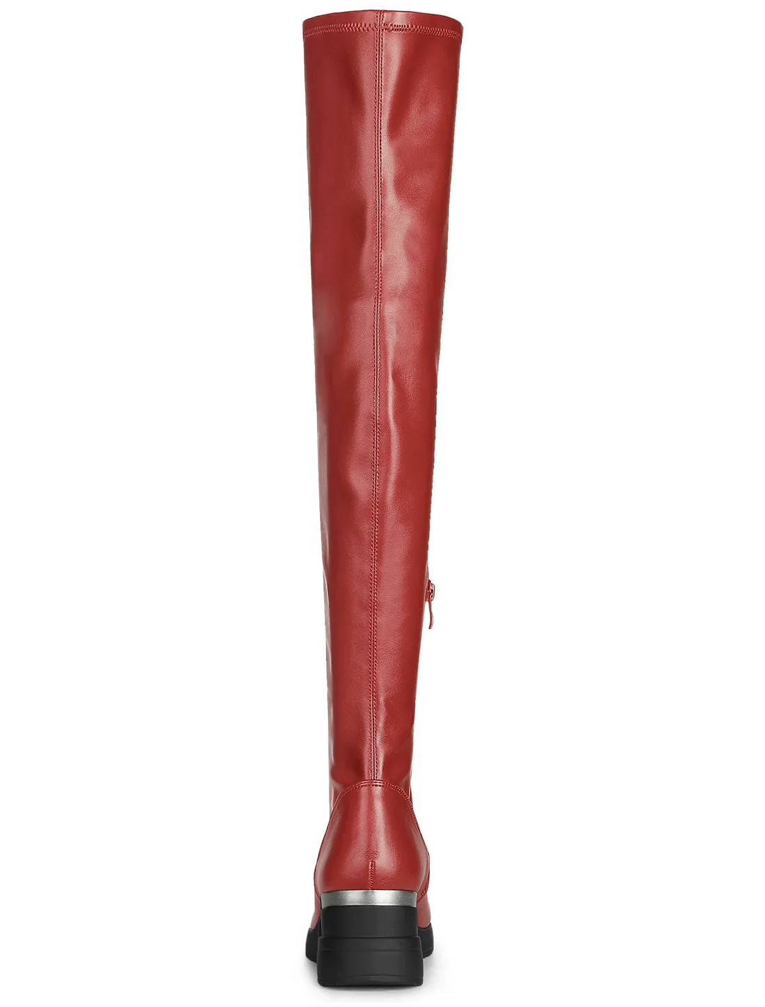 Platform Wedge Chunky Heel Over the Knee Thigh High Boots