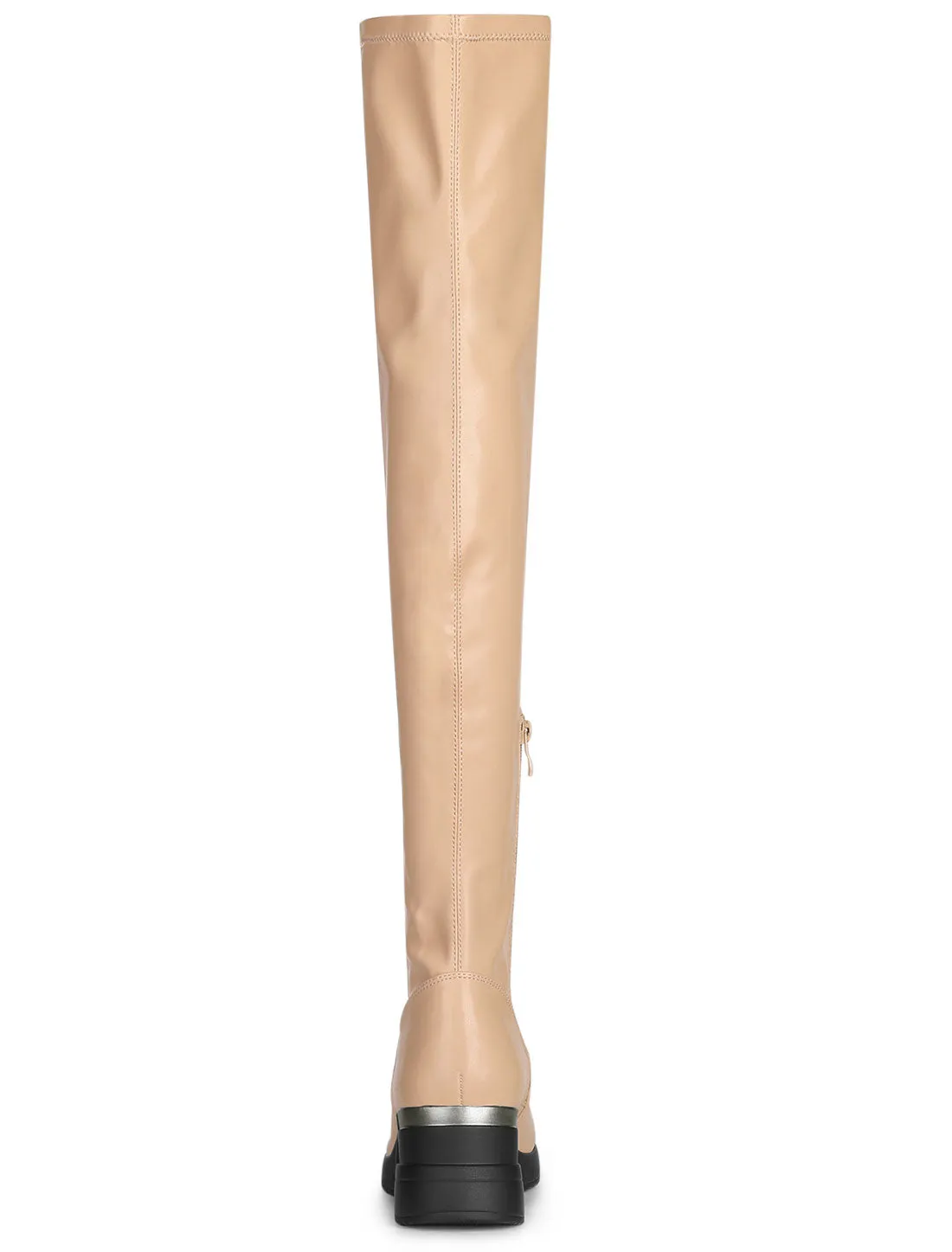 Platform Wedge Chunky Heel Over the Knee Thigh High Boots