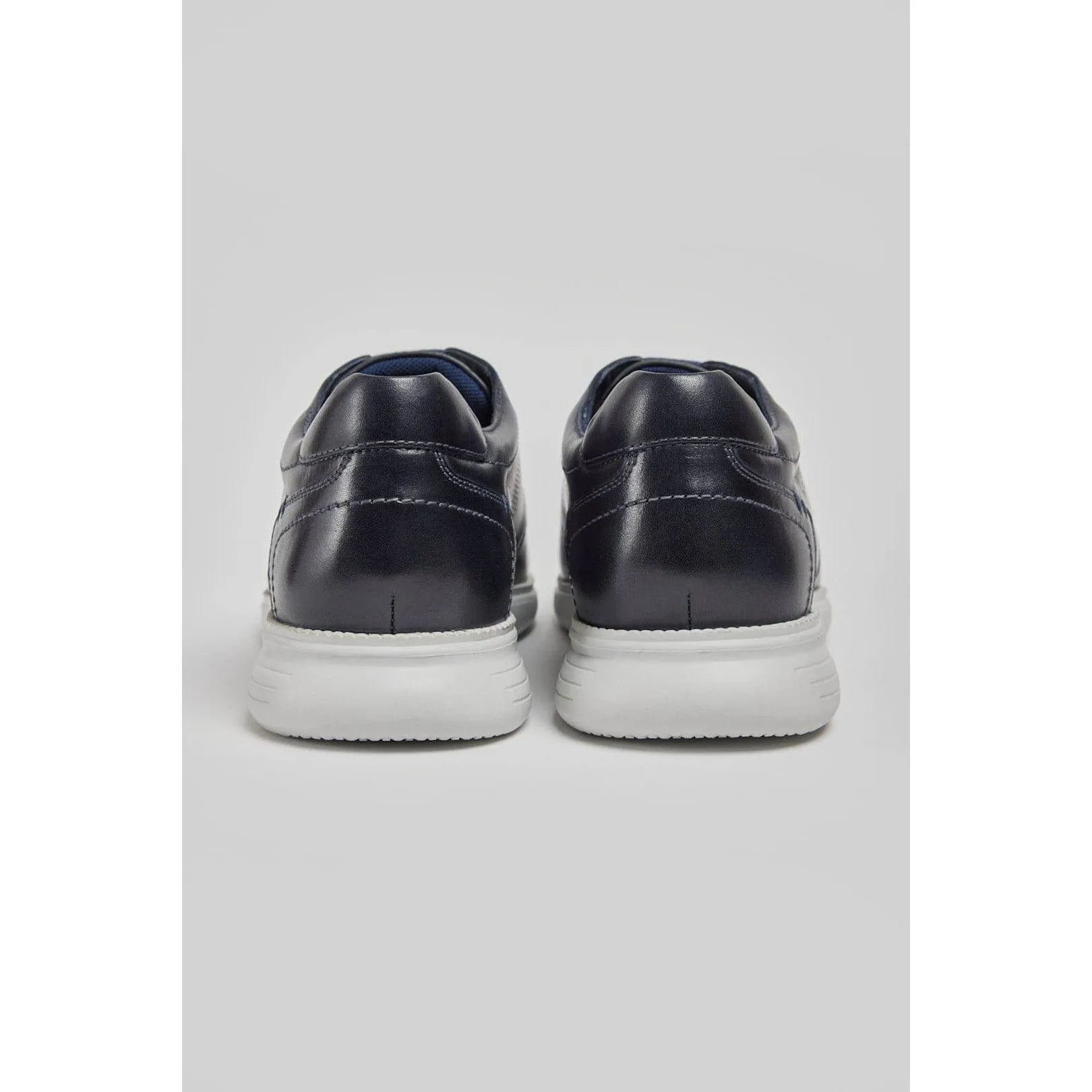 Pods Aston Mens Navy Leather Lace Up Shoes