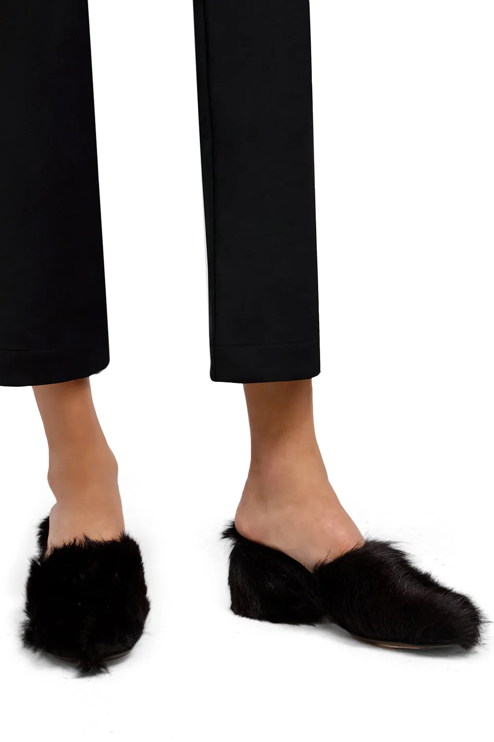 Ponyhair Close Toe 60MM Mule | Dark Brown