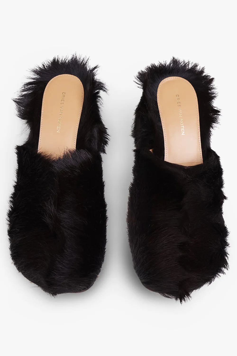 Ponyhair Close Toe 60MM Mule | Dark Brown