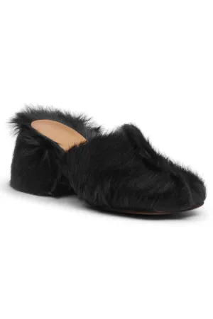 Ponyhair Close Toe 60MM Mule | Dark Brown