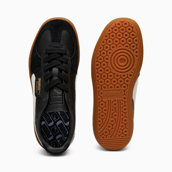 PUMA Palermo Leather Women's Sneakers - PUMA Black-Feather Gray-Gum