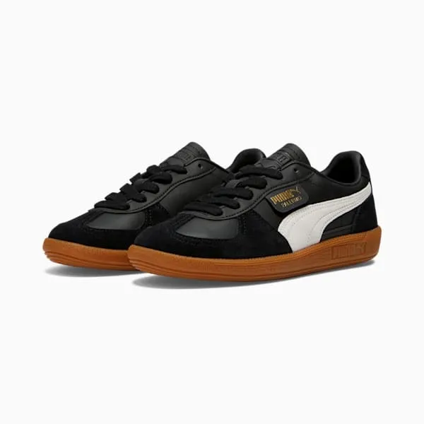 PUMA Palermo Leather Women's Sneakers - PUMA Black-Feather Gray-Gum