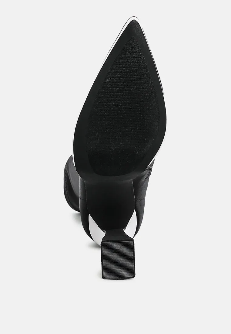 Rabha Contrasting Platform Detail Sock Boots