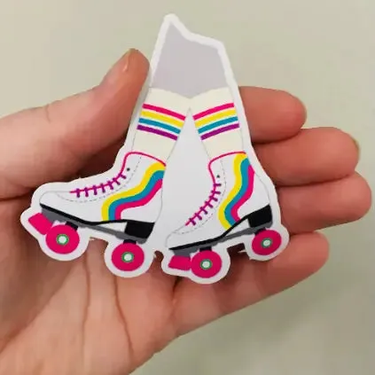 Retro Roller Skates Sticker