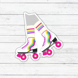 Retro Roller Skates Sticker