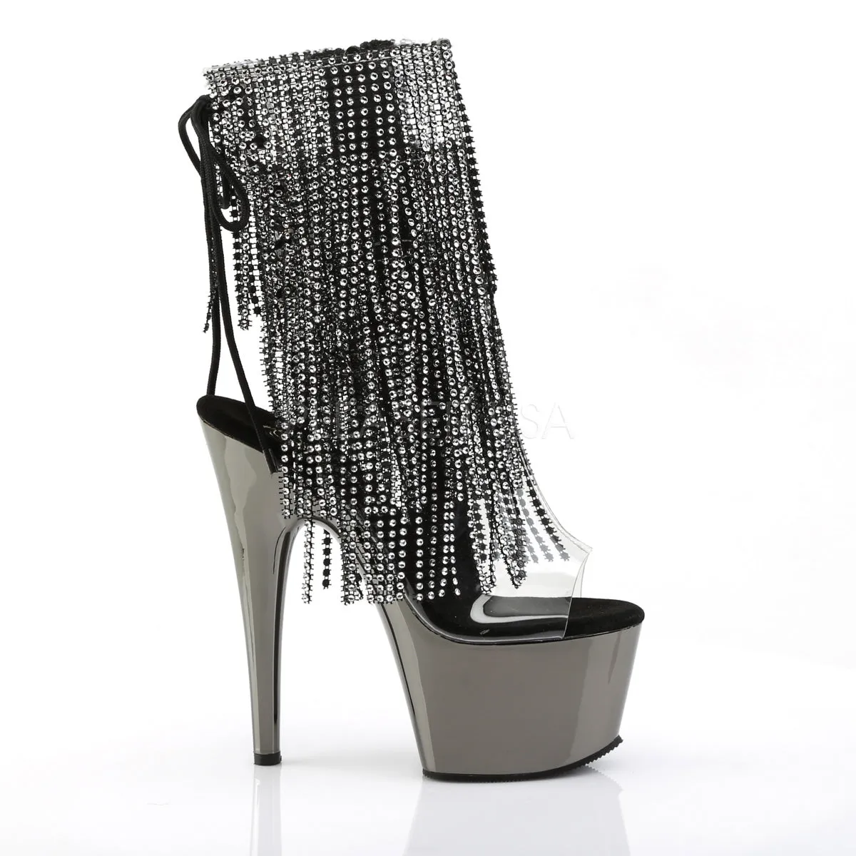 Rhinestone Fringe Sexy Platform Boots