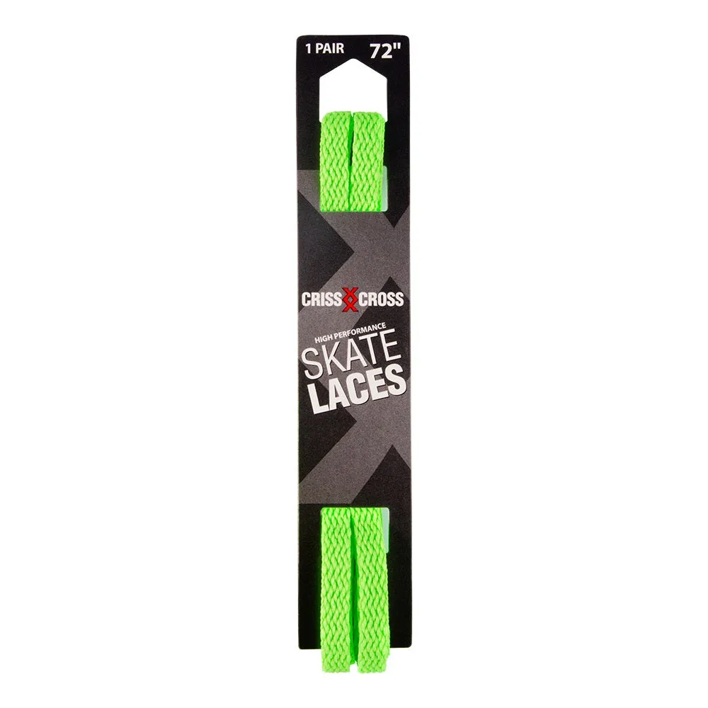 Riedell Criss Cross Skate Laces Skinny 3/8″ Width - Neon Green
