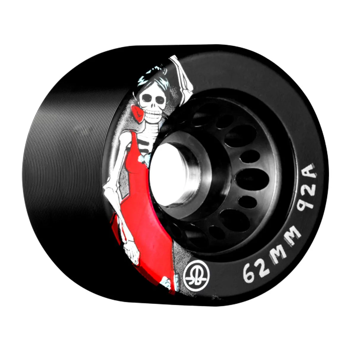Rollerbones Day of the Dead Wheels Black 92A - 4 pack
