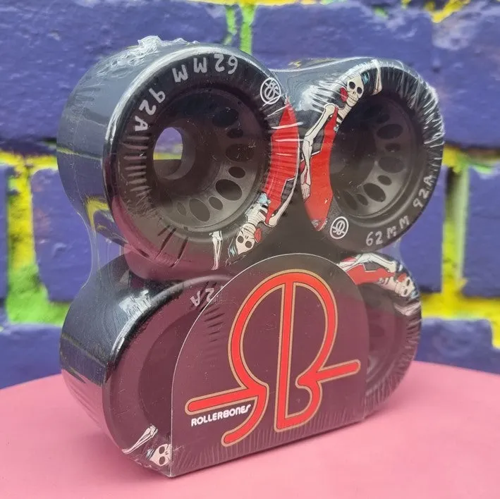 Rollerbones Day of the Dead Wheels Black 92A - 4 pack