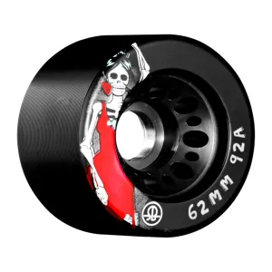 Rollerbones Day of the Dead Wheels Black 92A - 4 pack