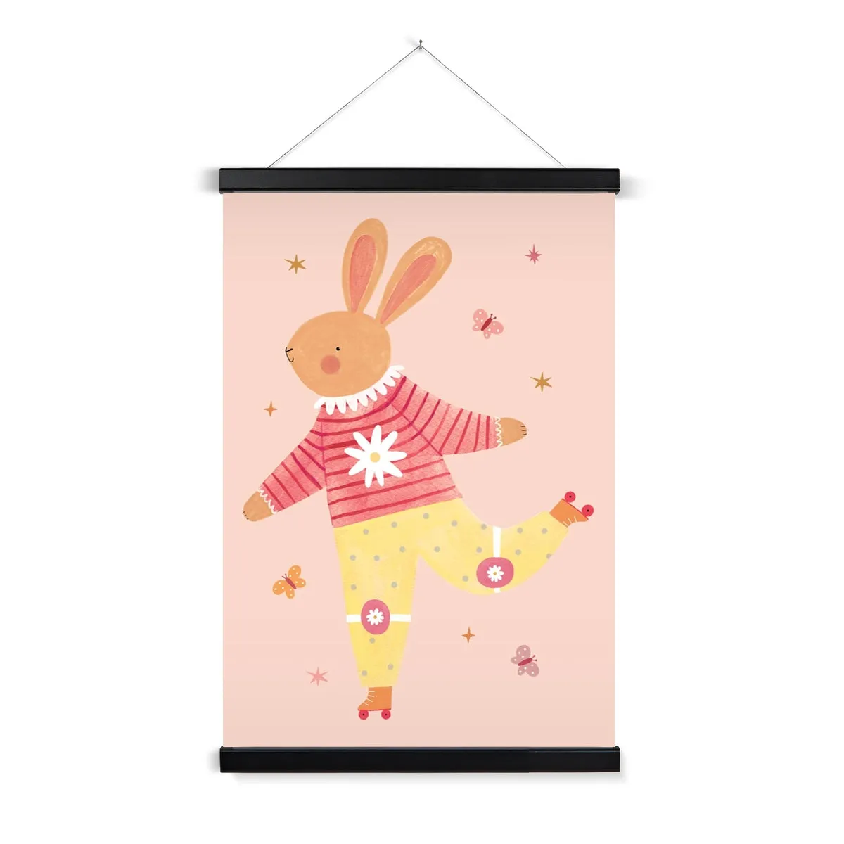 Rollin' Rabbit / Print with Hanger