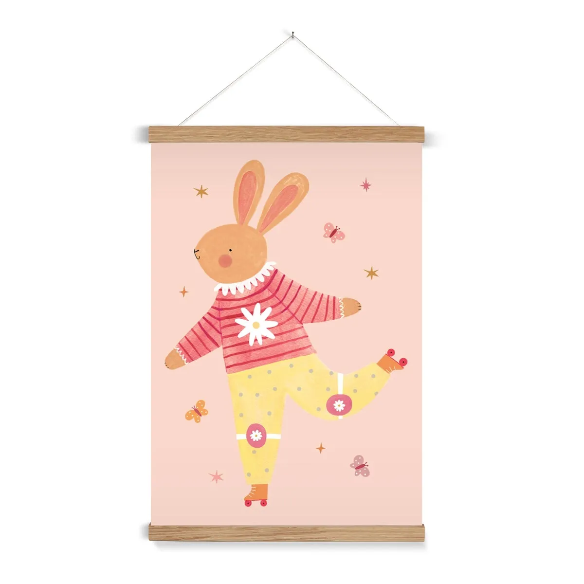 Rollin' Rabbit / Print with Hanger