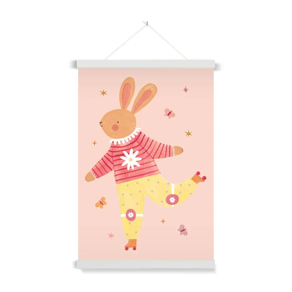 Rollin' Rabbit / Print with Hanger