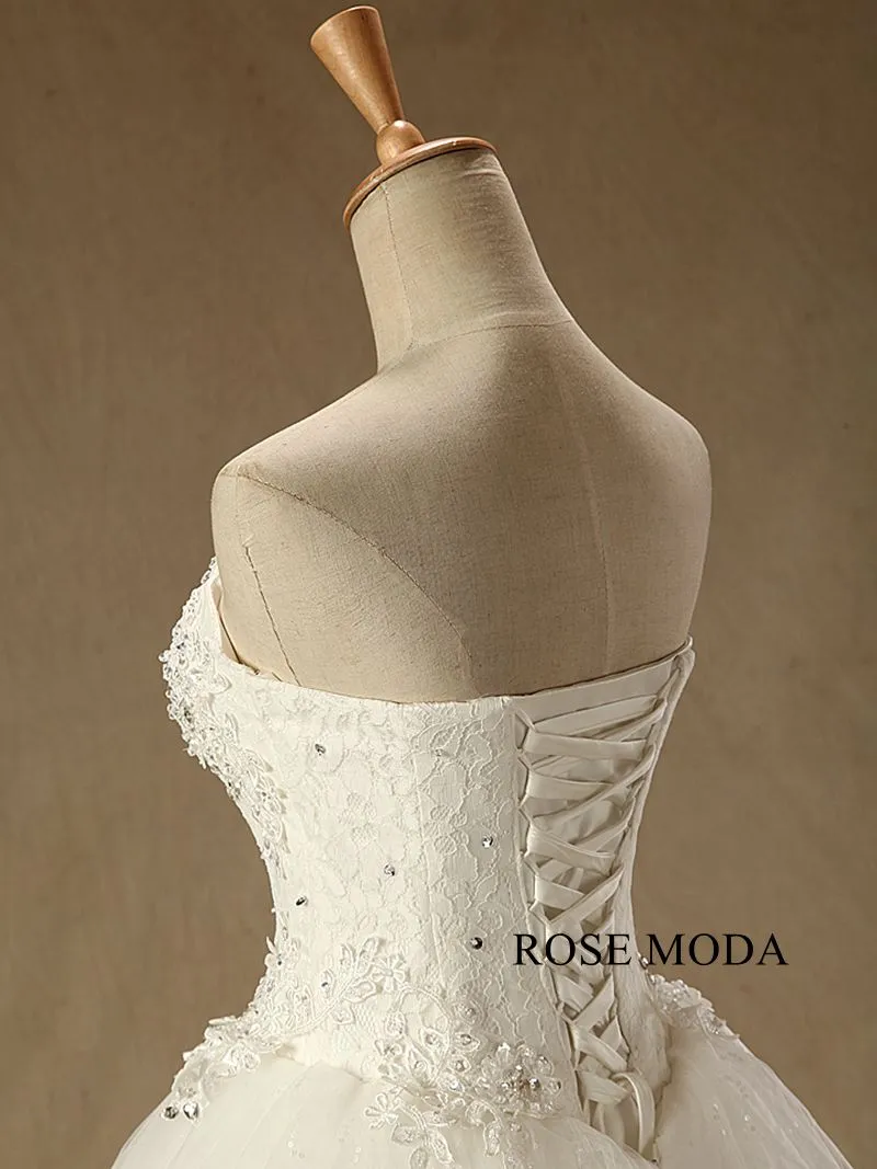 Rosemoda Sequin Lace Ball Gown Wedding Dress