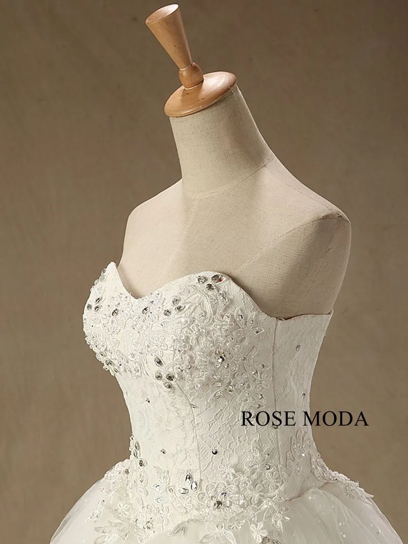 Rosemoda Sequin Lace Ball Gown Wedding Dress
