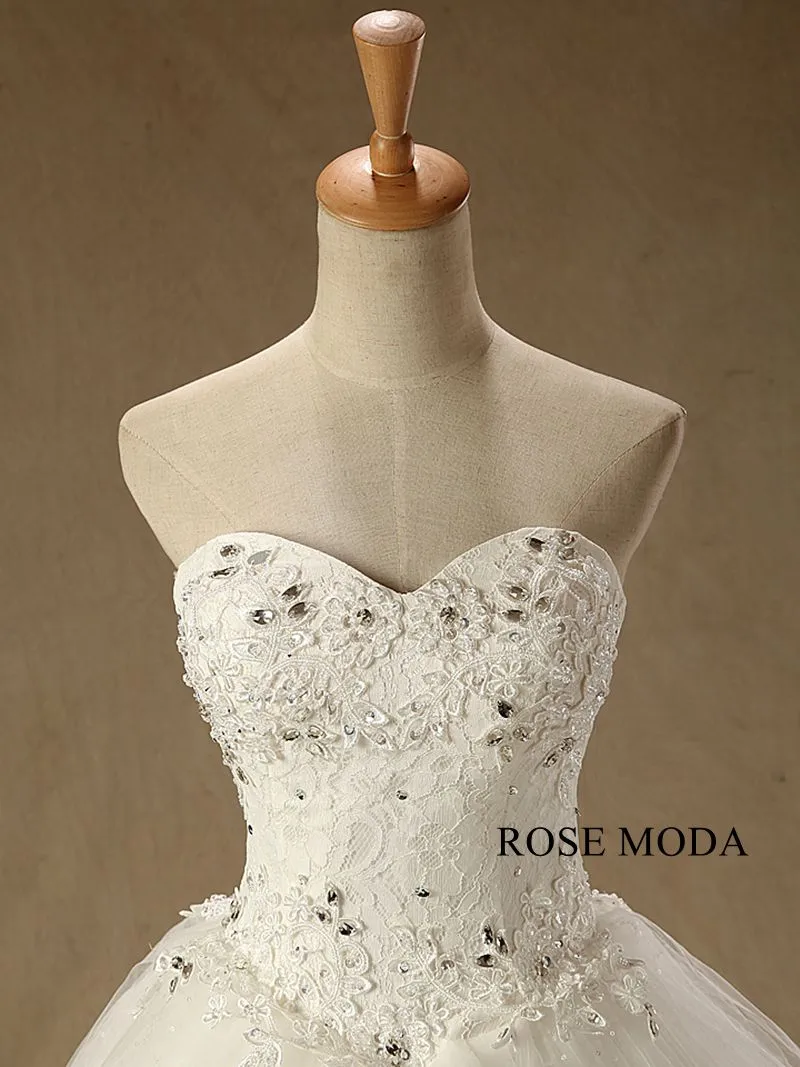 Rosemoda Sequin Lace Ball Gown Wedding Dress