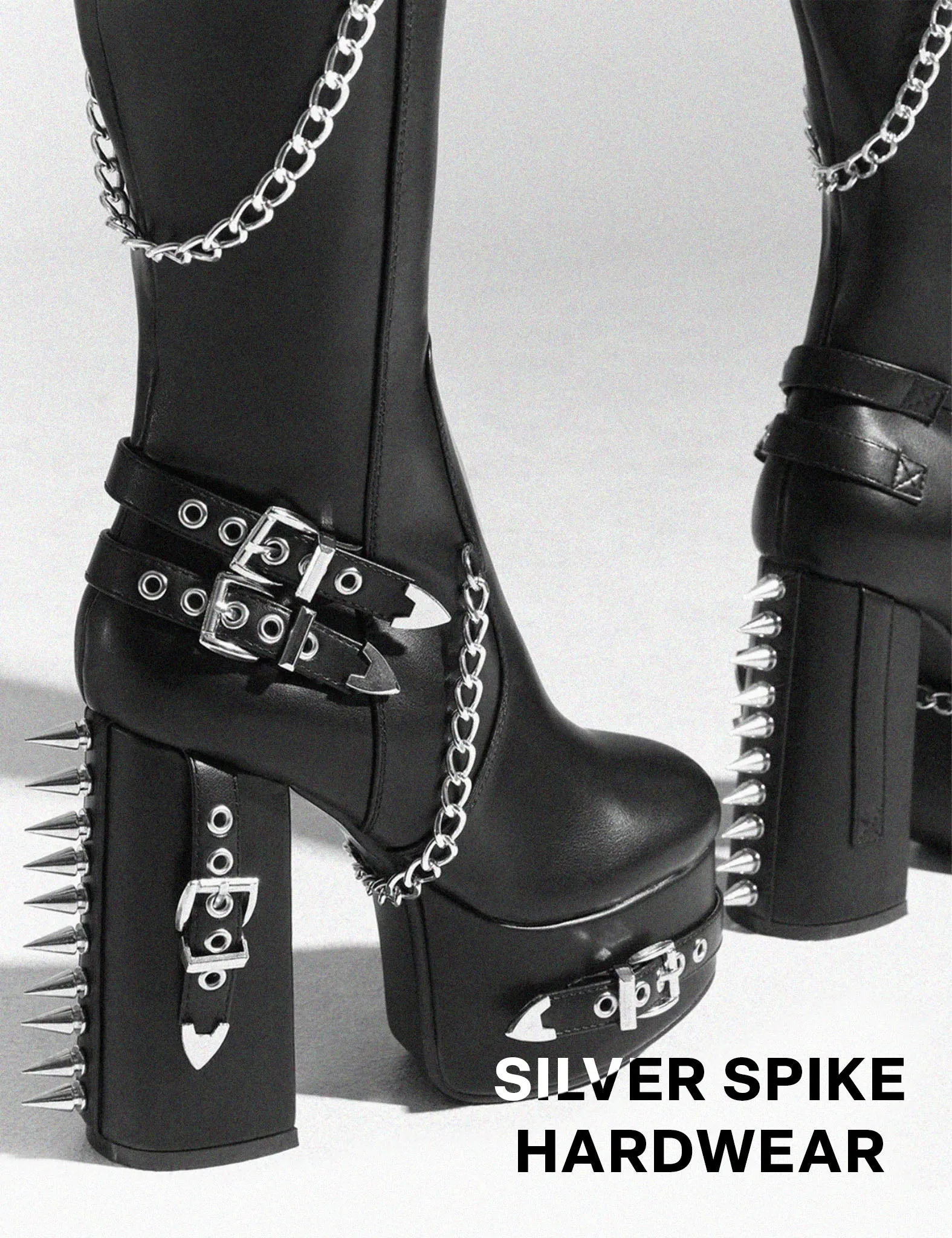 Scream Platform Thigh High Boots