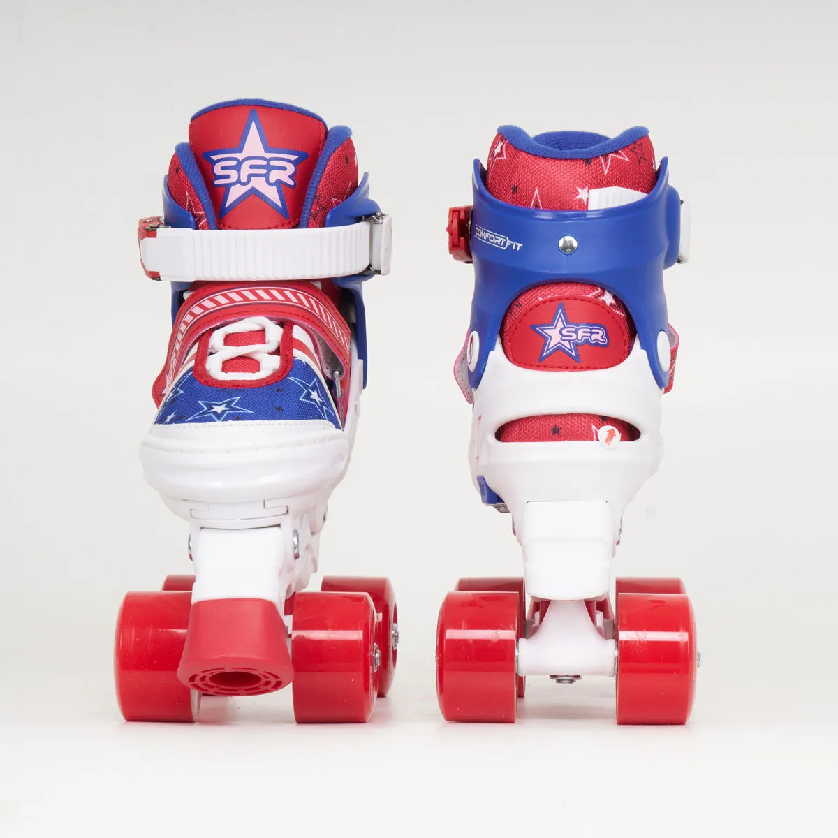 SFR Spectra Junior Adjustable Quad Skates - Blue / Red