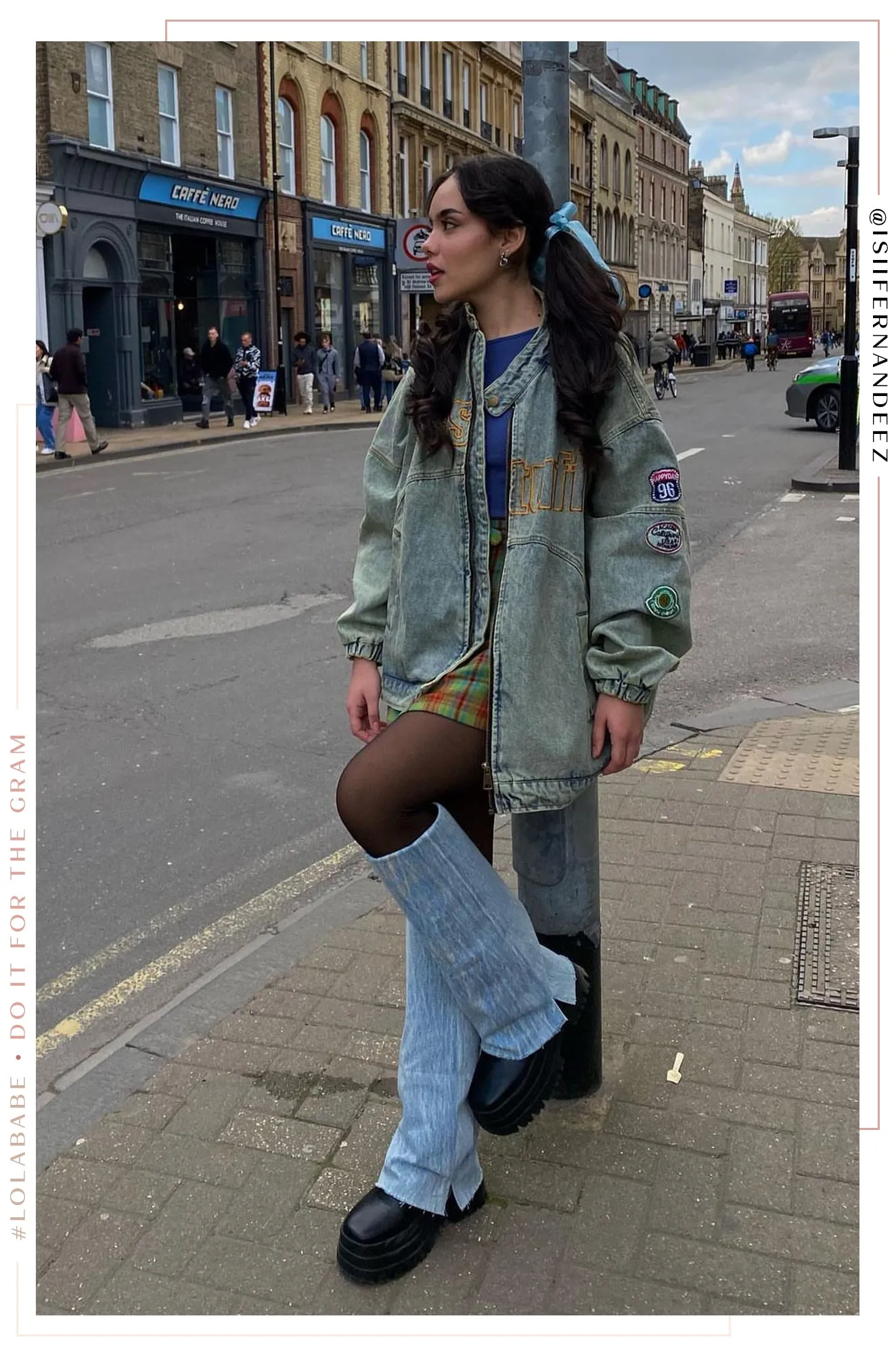 She's The Star Denim Chunky Platform Boots - Denim