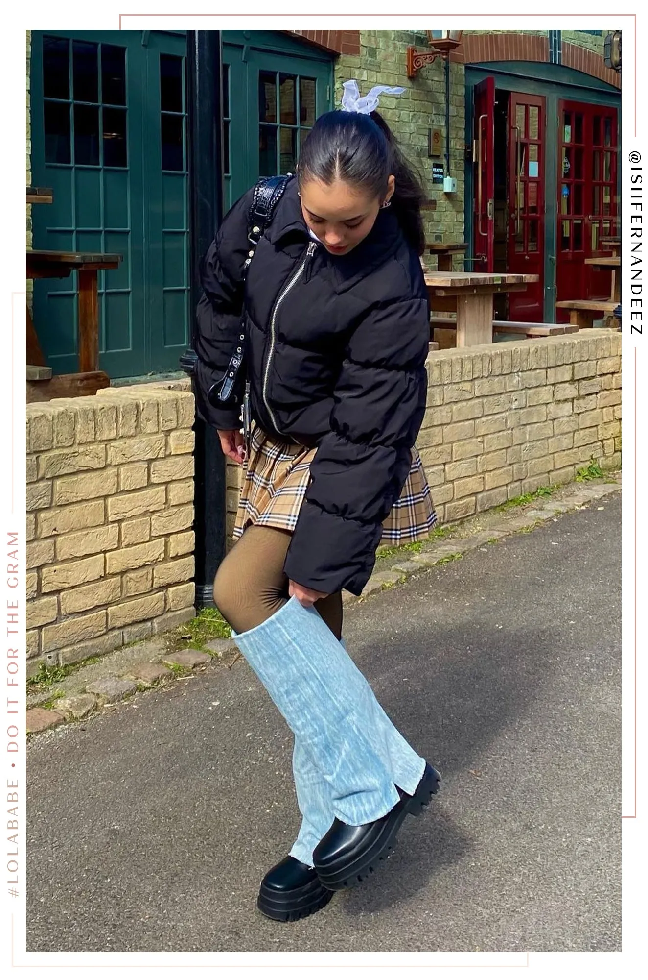 She's The Star Denim Chunky Platform Boots - Denim