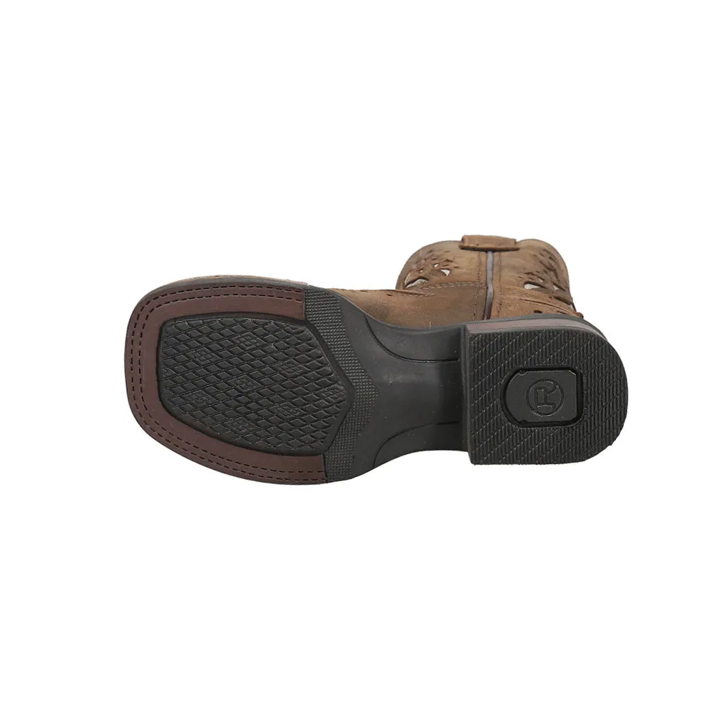 Shiloh Metallic Square Toe Cowboy Boots (Little Kid)