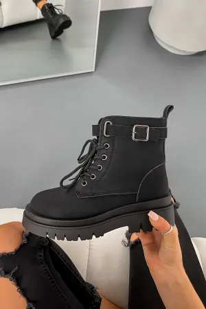 SIAN Chunky Ankle Boots - Black