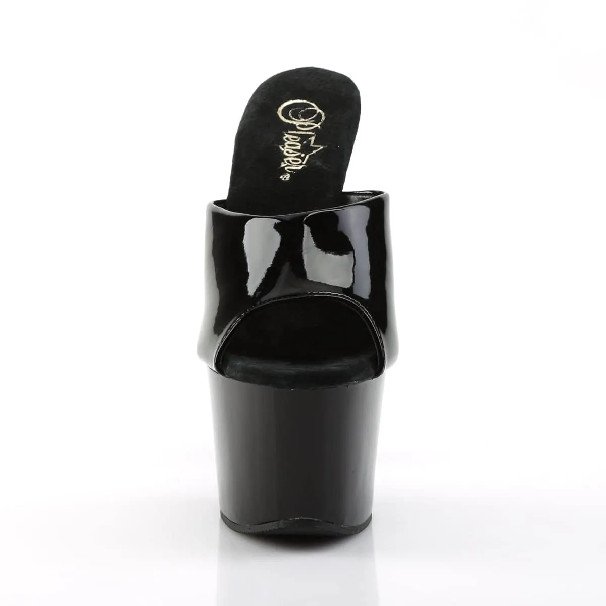 SKY-301 Black & Clear Peep Toe High Heel