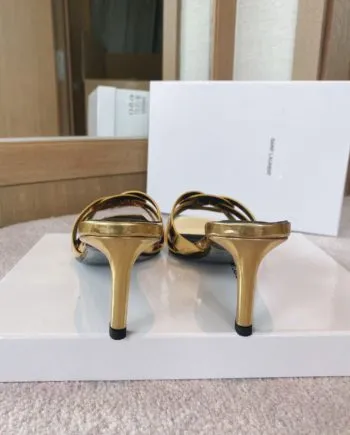 SLY Women's Tribute Heeled Mules Gold For Women