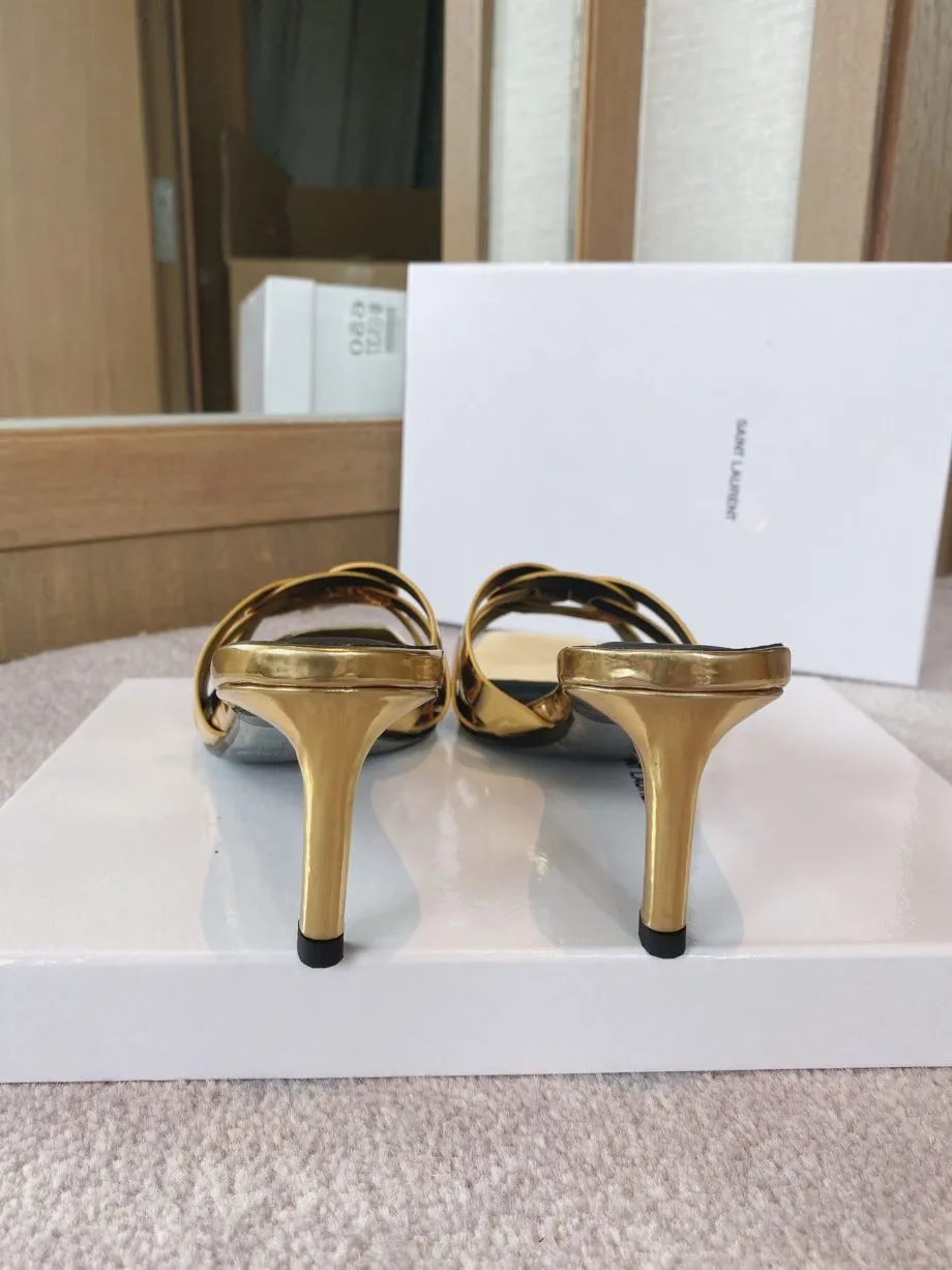 SLY Women's Tribute Heeled Mules Gold For Women