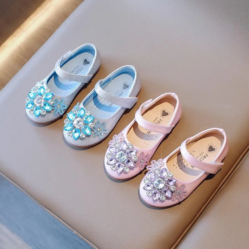 Sparkling Princess Shoes Elegant Girls' Shoes Dazzling Princess Style Girls' Shoes