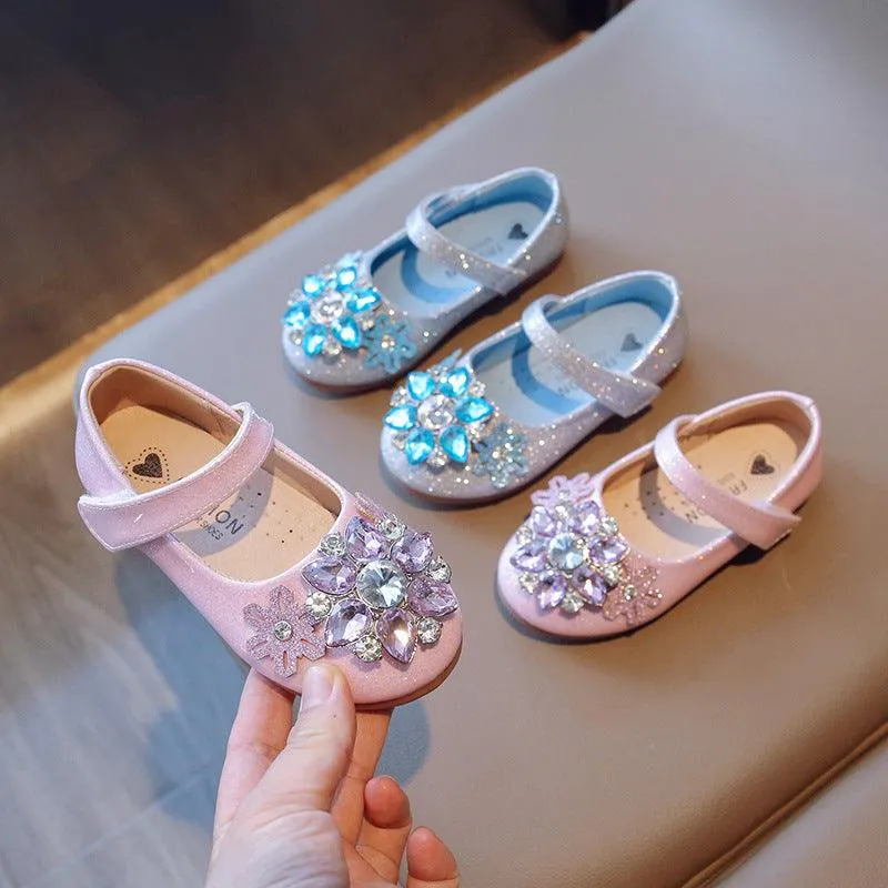 Sparkling Princess Shoes Elegant Girls' Shoes Dazzling Princess Style Girls' Shoes
