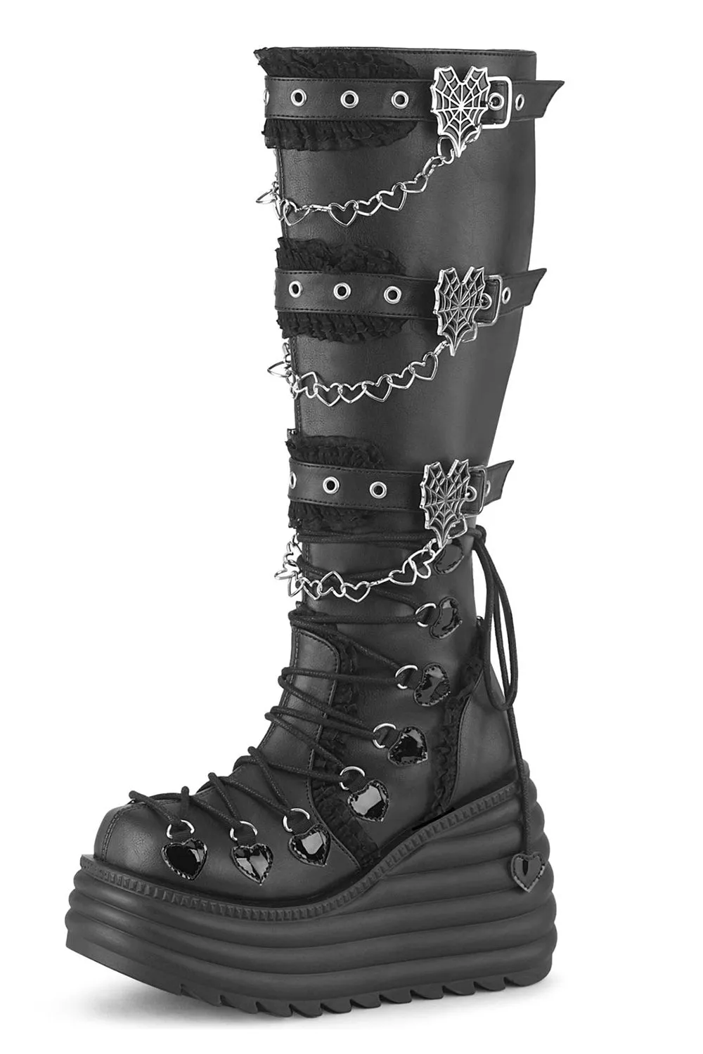 Spiderweb Dread Thigh High Platforms [MORTE-215]