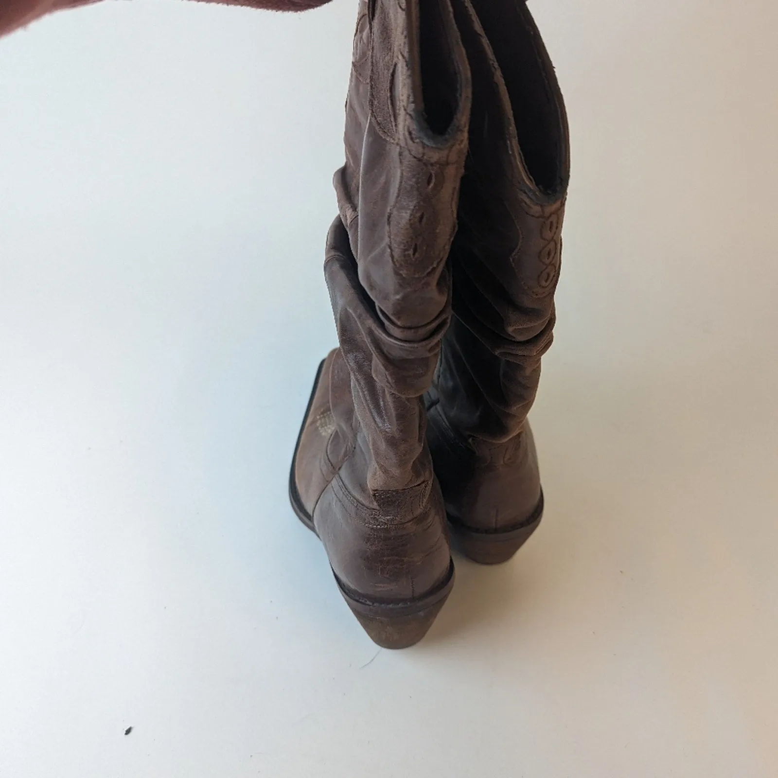 Steve Madden “Saddle” Slouchy Cowboy Boots