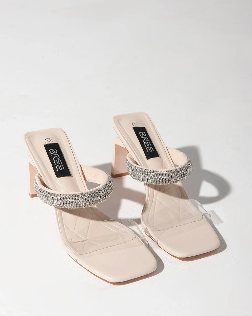 Strass Mules - Sandals - Beige