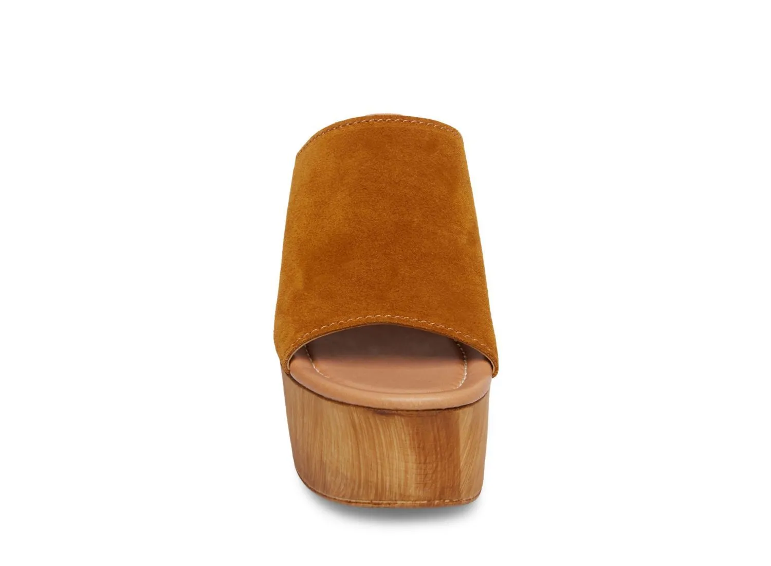 Suede 70's Wooden Platform Sandal