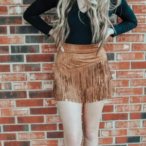 Suede Skort