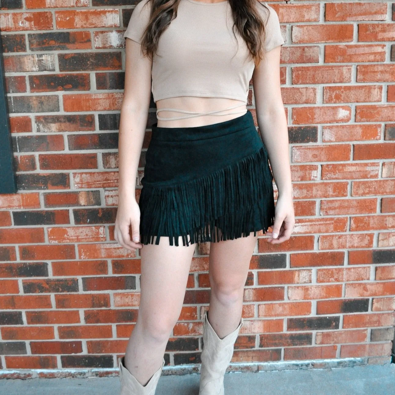 Suede Skort