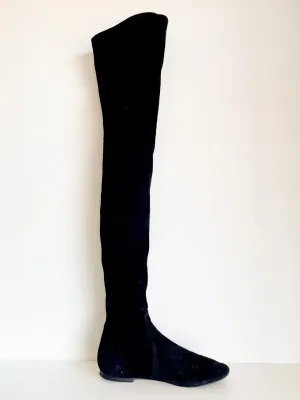 Suede Thigh-High Boots