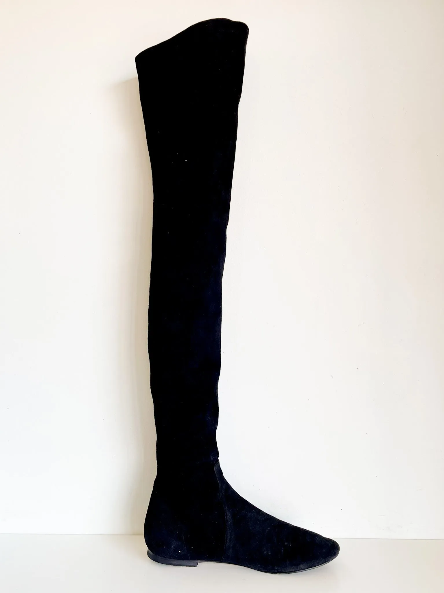 Suede Thigh-High Boots