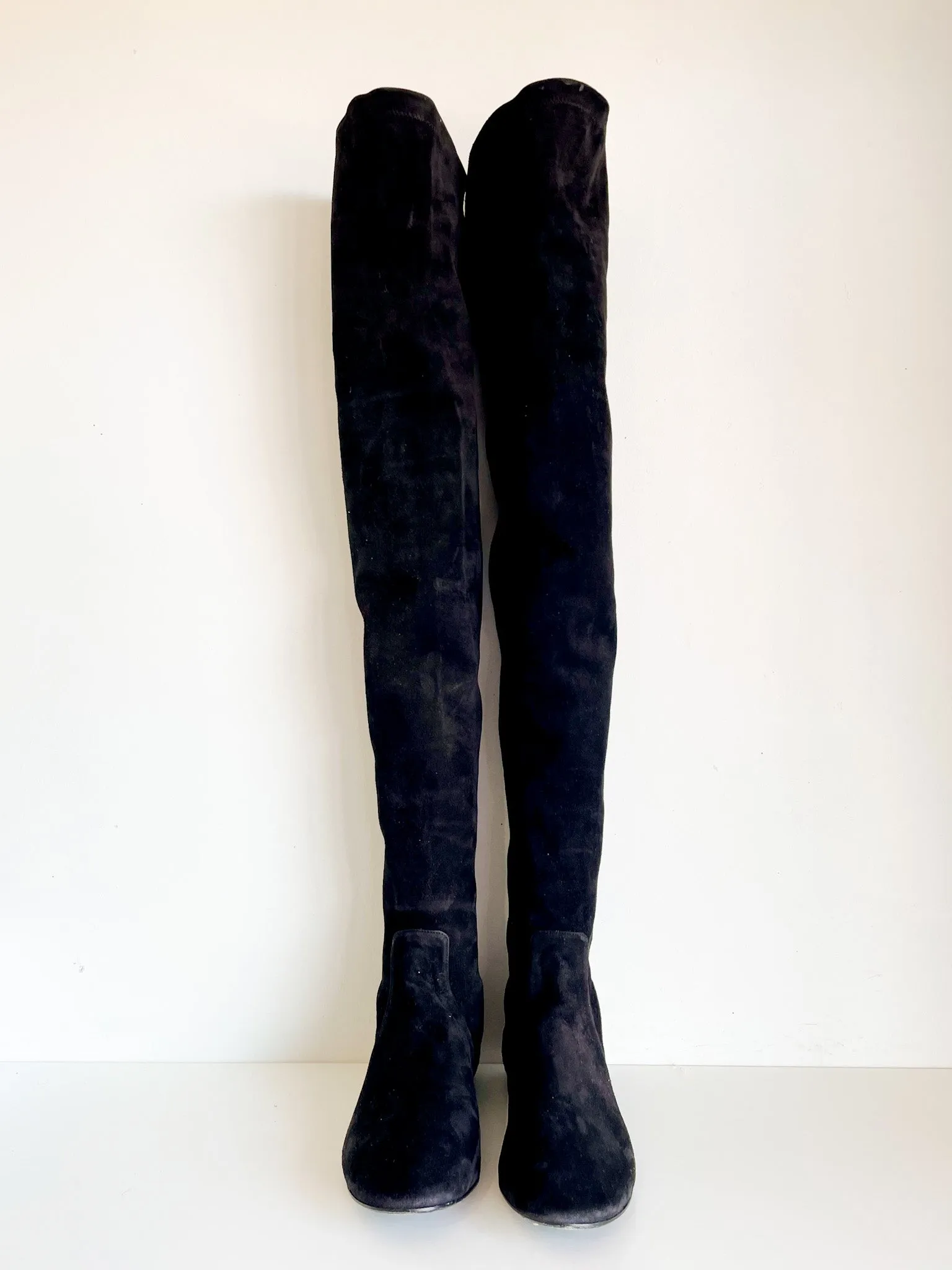 Suede Thigh-High Boots