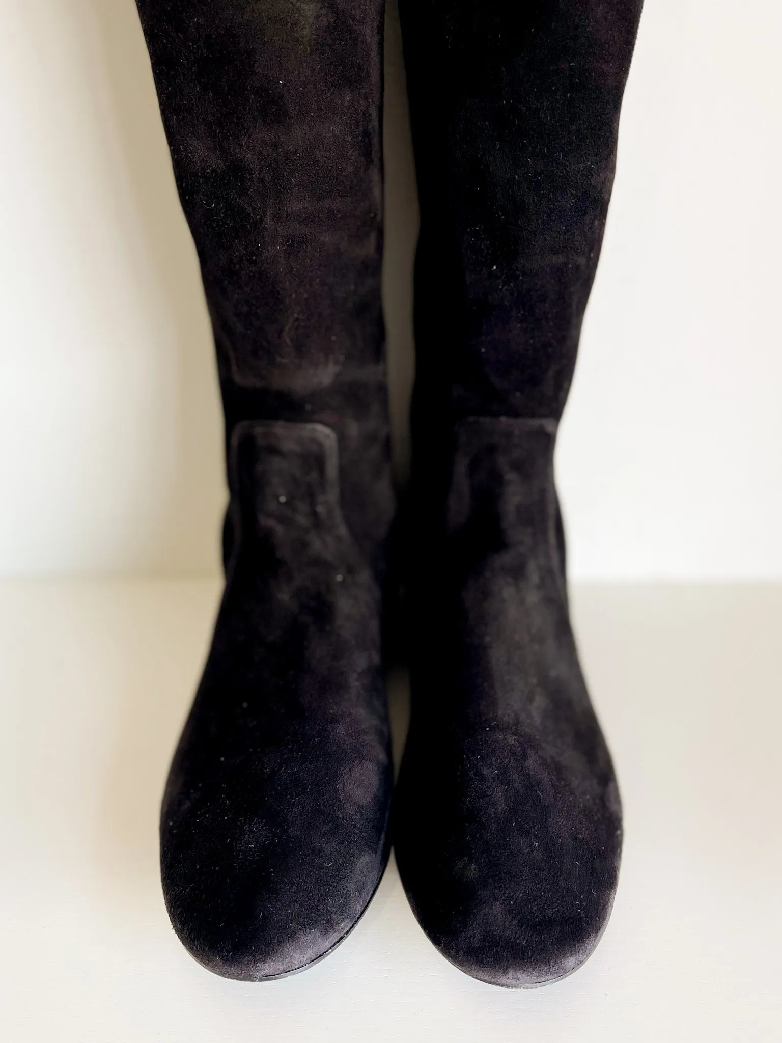Suede Thigh-High Boots